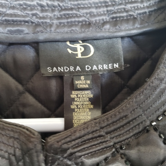 🥳HP🥳Sandra Darren black beaded jacket - Picture 4 of 4